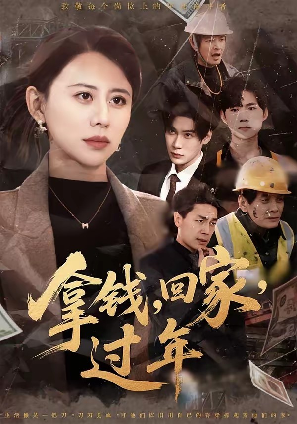拿钱，回家，过年海报